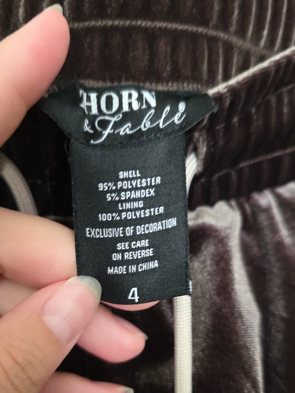 Ghost Embroidered Velvet Lounge Shorts - Brown - Picture 5 of 5